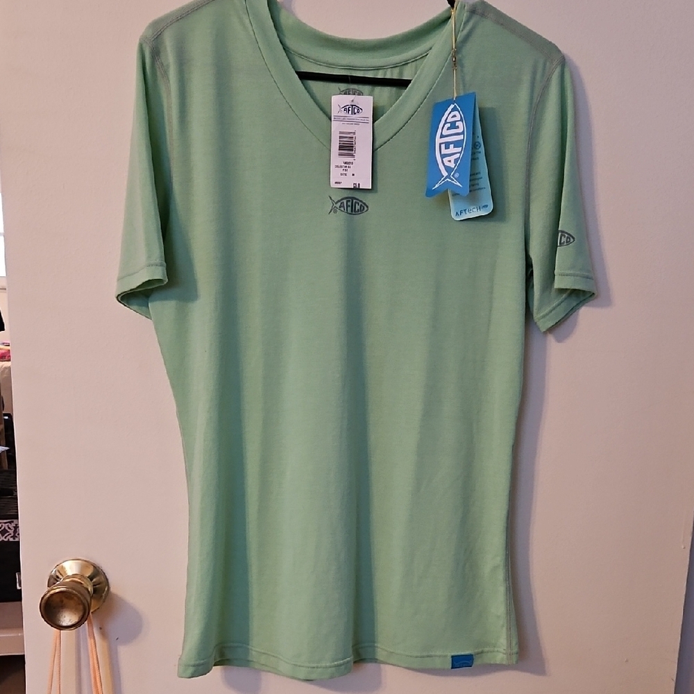 AFTCO Green Short Sleeve T-Shirt